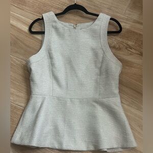 🆕 NWT Banana Republic Sparkle Tweed Peplum SleevelessTop Size 12